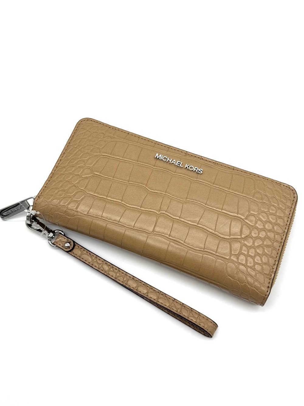 Michael Kors Large Travel Leather Continental Wallet - Camel